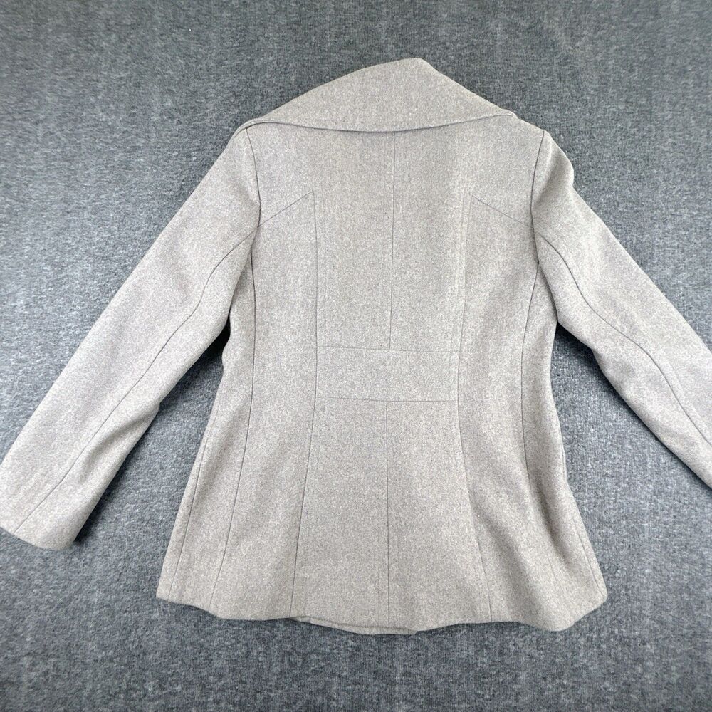 Jason Kole Peacoat Women’s Size S Wool Blend Double Breasted Oatmeal Color - Picture 2 of 10